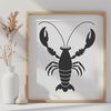 Free Vector Lobster Design A detailed illustration of a lobster with its claws and shell prominently featured, suitable for vector art projects.