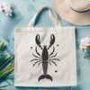 Digital Lobster Graphic Art A digital illustration of a lobster, a common sea creature found in coastal waters.