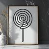 Sweet Treats Illustration A colorful illustration of a lollipop made from sweet treats.