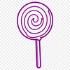 Vibrant Vector Lollypop Art Colorful illustration of a lollipop with swirly design, suitable for printing or digital use in various formats.