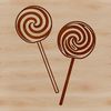 Colorful Candy Design Vector A colorful lollipop illustration made from vector shapes, suitable for digital design.
