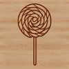 An edible candy shape in vector format, suitable for cutting and crafting projects.