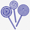 Colorful hand-drawn illustration of a lollipop as a vector graphic.