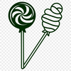 Vibrant Candy Treat SVG Image A colorful lollipop made of swirling candy colors.
