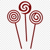 Vector Art Candy Design A colorful illustration of a lollipop on a transparent background, designed as vector art.