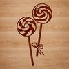 Whimsical Lollipop Design A colorful illustration of a lollipop, suitable for use in design projects.