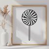 Swirly Lollipop SVG Graphic A colorful illustration of a lollipop with a swirly design and a stick.