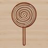 Sweet Treat SVG Graphic A colorful illustration of a lollipop made from vector art.