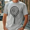 Beautiful Lollipop Clip Art Illustration A colorful lollipop made from candy, suitable for digital design.