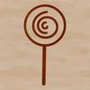 Whimsical Lollipop Design SVG A colorful lollipop illustration made up of smooth vector lines.