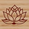 Symbolic Floral Design A stylized illustration of the lotus flower, a symbol often associated with various cultures and religions.