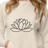 Eastern-Inspired Vector Floral Design A vector graphic representation of a lotus plant, commonly featured in Eastern religions.