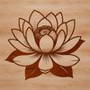 Elegant Lotus Design A stylized illustration of a lotus flower in vector format, suitable for various design applications.
