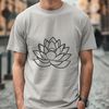 Lotus Flower Illustration A stylized illustration of the lotus flower, often associated with Eastern religious traditions.