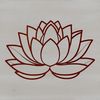 Exotic White Lotus Illustration An illustration of the lotus flower, a symbol in various Eastern religions, set against a white background.