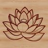 Elegant Religious Symbolism A stylized illustration of the lotus flower, commonly used in religious contexts.