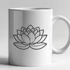 Beautiful Lotus Flower SVG Vector A stylized illustration of a lotus flower with symmetrical petals, suitable for vector art designs.