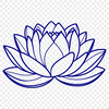 Vibrant Lotus Flower Illustration An illustration of a lotus flower in full bloom, suitable for vector design and commercial use.