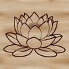 Exotic Flower Icon A stylized illustration of the lotus flower, a symbol in various cultures and religions.