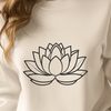 Beautiful Eastern Symbolism An illustration of a lotus flower, a symbol in many Eastern religions.