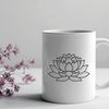 Symbolic Lotus Illustration An illustration of the lotus flower, a symbol with significant religious meaning in various cultures.