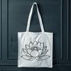 Asian-Inspired Lotus Illustration A stylized illustration of the lotus flower in a traditional Asian-inspired design.