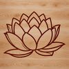 Elegant Eastern Floral Symbol A stylized illustration of a lotus flower, often associated with Eastern spirituality and culture.