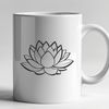 Minimalist Floral Illustration A stylized illustration of the lotus flower in a minimalist design.