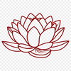 Hand-Drawn Lotus Graphic Element A detailed, hand-drawn design of the lotus plant used as a graphic element.