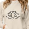 Floral Delight with Central Stem A detailed illustration of the lotus flower, featuring intricate petals and a central stem.