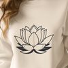 Stylized SVG Flower Design A stylized illustration of a lotus flower in its fully bloomed state.