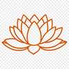 Sacred Flower Motif Graphics A stylized illustration of a lotus flower in various colors.