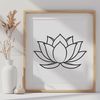 Elegant Lotus Flower Design A stylized illustration of the sacred lotus flower in vector format.