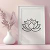 Vibrant Lotus Bloom Illustration An illustration of a lotus flower in full bloom, symbolizing spiritual growth and enlightenment.