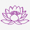 Symmetrical Lotus Flower Illustration A stylized illustration of a lotus flower with symmetrical petals and center.