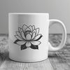 Beautiful Lotus Flower Illustration A simple illustration of a lotus flower, suitable for vector design and cutting machine projects.