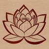 Beautiful Sacred Plant Clip Art Design Illustration of the lotus flower, a symbol in various Eastern religions.