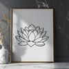 Symmetrical Lotus Illustration Clip Art A stylized illustration of the lotus flower with symmetrical petals, suitable for various design applications.