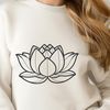 Intricate Lotus Illustration A stylized illustration of the lotus flower with intricate details, suitable for various design and crafting purposes.