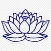 Buddhist Lotus Flower Illustration An illustration of a lotus flower in bloom, representing spiritual growth and harmony.