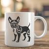 Ornate Boston Terrier Breed Dog Vector A standing Boston Terrier breed dog with ornate features, suitable for vector design.