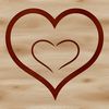Vector graphic representation of a classic heart symbol in outline form.