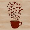 Beautiful Heart Motif Cup Design Illustrated cup design with heart motifs, suitable for various crafts and designs.