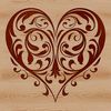 A stylized illustration of a heart shape, suitable for use in vector design.