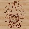 Whimsical Knome Vector Art A mythical creature with love hearts depicted as a vector illustration.