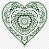 Beautiful SVG Heart Art A colorful mandala design featuring a heart shape, created as a scalable vector graphic (SVG).