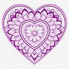 Beautiful Hand-Drawn Mandalas A intricately designed mandala heart graphic created as a vector image.