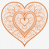 Vibrant Mandalas for Crafting Colorful mandala heart design created as a scalable vector graphic for various uses.