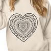 Intricate Love Design A detailed mandala heart design with intricate patterns and shapes, suitable for vector art projects.