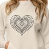 Interlocking Hearts SVG Pattern A colorful mandala design featuring interlocking hearts in various shapes and sizes.